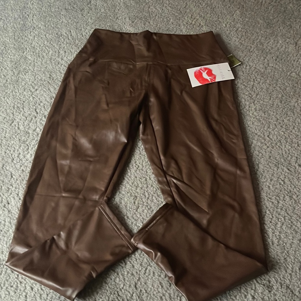 Faux leather leggings